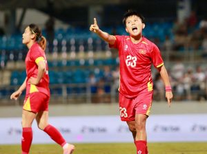 Các cầu thủ Việt Nam không giấu được sự thất vọng.